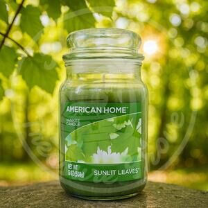 American Home by Yankee Candle Sunlit Leaves 19oz Large Jar Candle Green Fresh